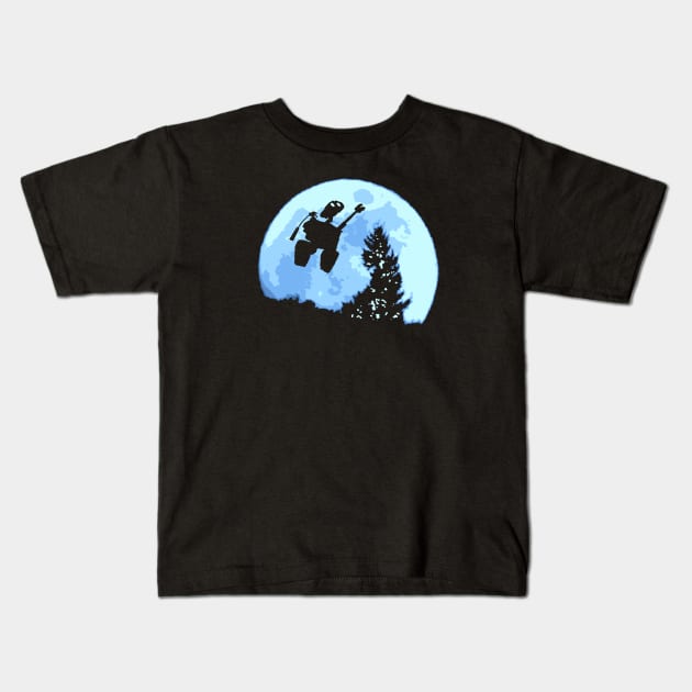 Wall Blue Kids T-Shirt by nickbeta